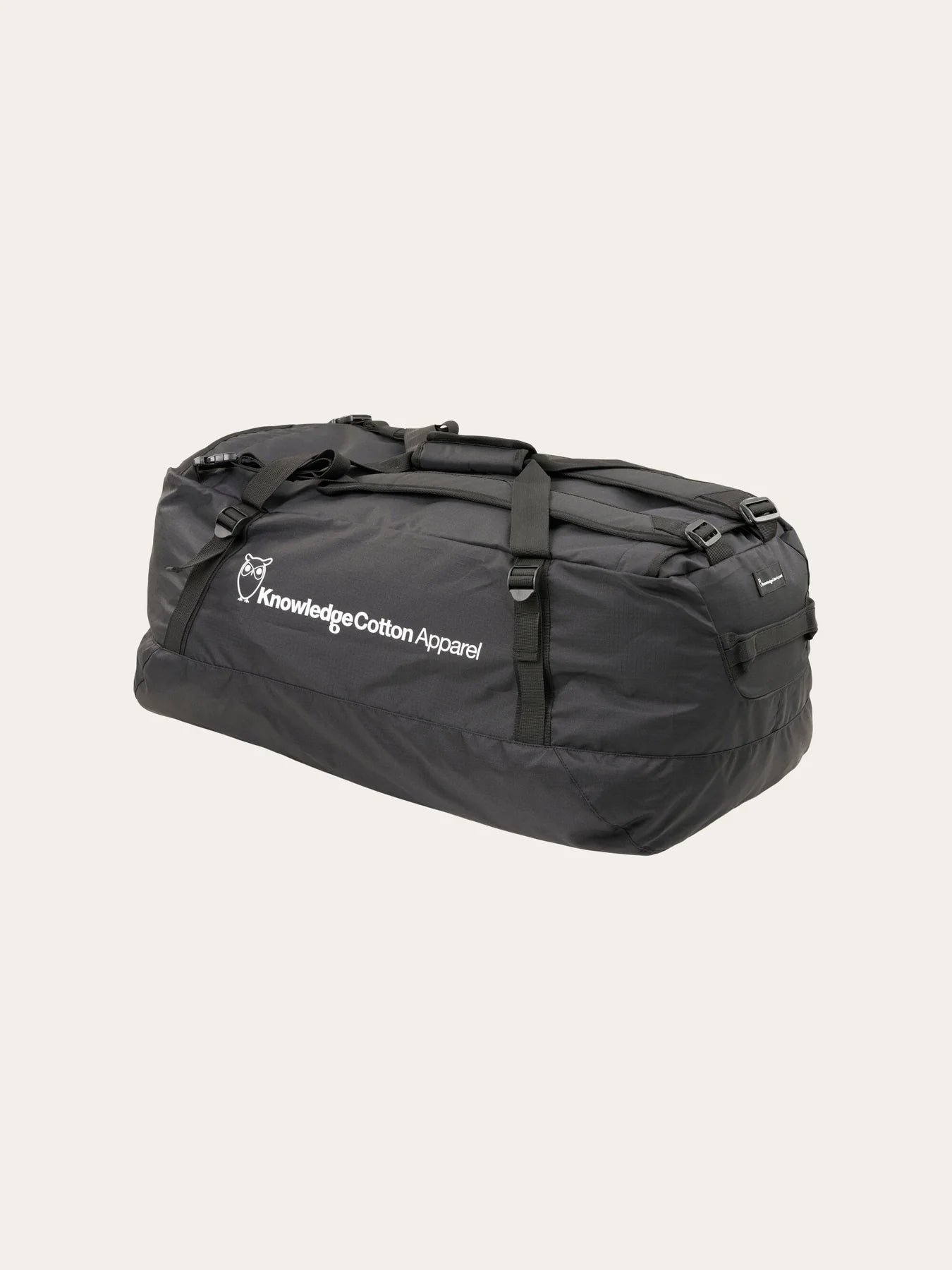 KnowledgeCotton Apparel Packable Duffel Backpack 50L - Recycled PET Black Jet Bags