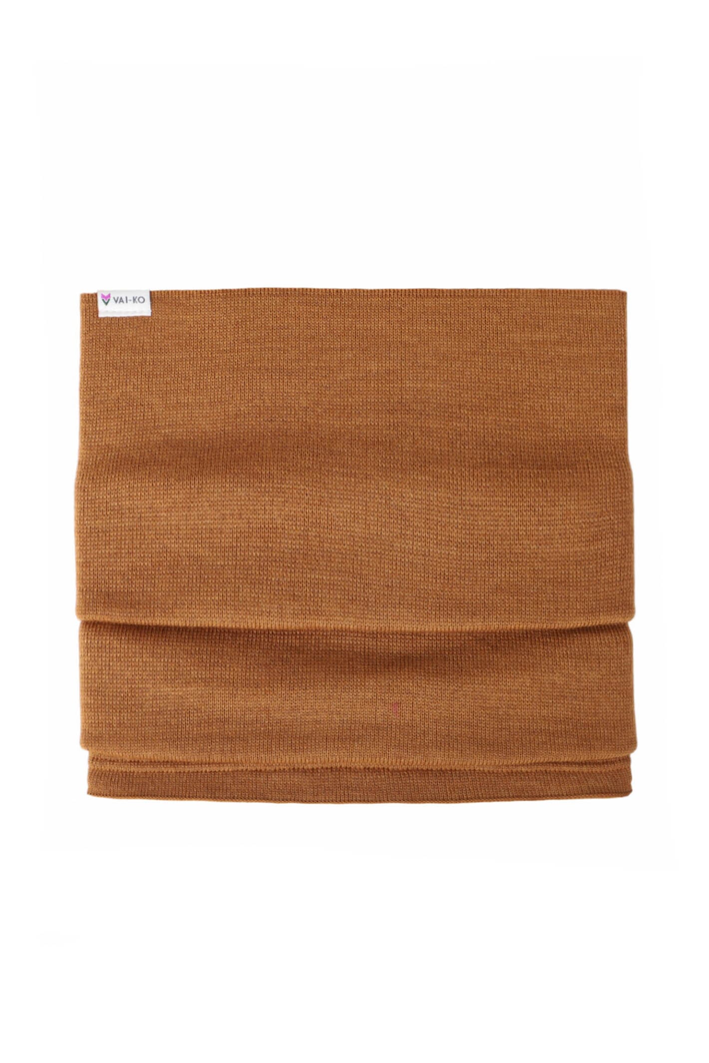 VAI-KØ Pallas Neck Gaiter - 100% Merino Wool Amber Brown Scarf