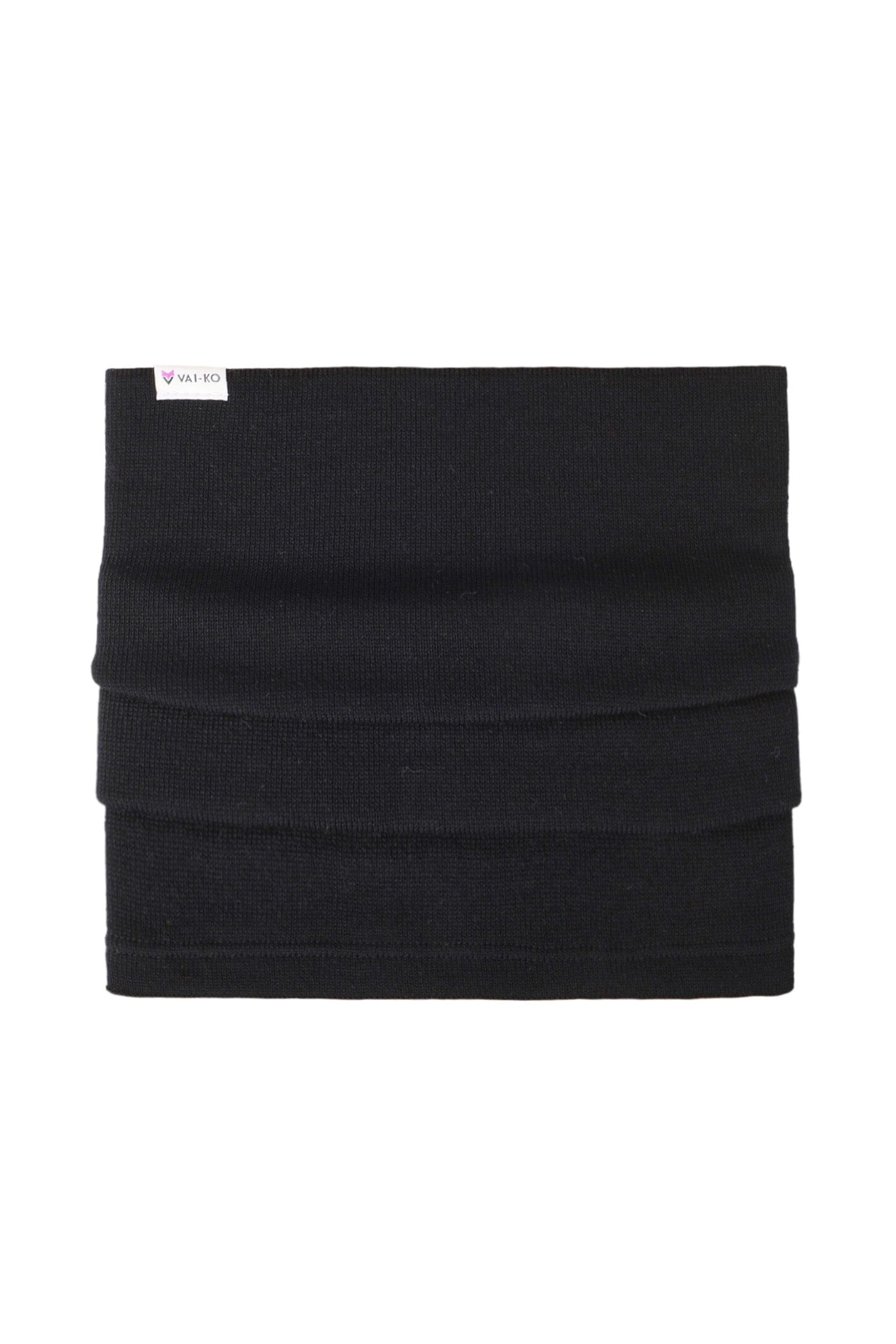 VAI-KØ Pallas Neck Gaiter - 100% Merino Wool Black Scarf