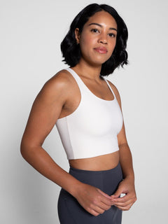 Girlfriend Collective Paloma Classic Sports Bra - Made from recycled plastic bottles Ivory Underwear