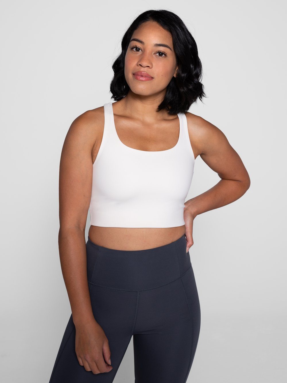 Girlfriend Collective Paloma Classic Sports Bra - Made from recycled plastic bottles Ivory Underwear