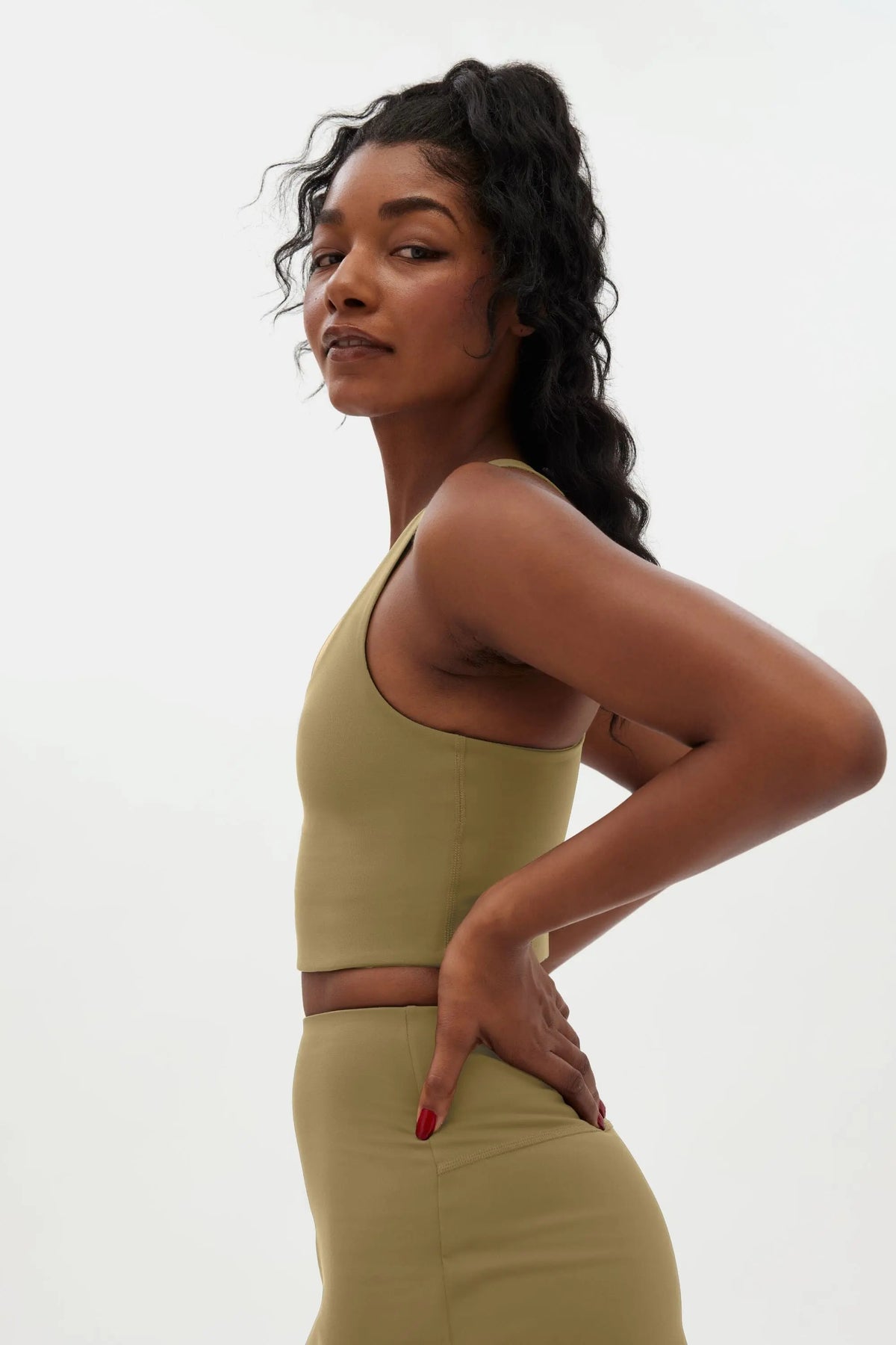 Girlfriend Collective Paloma Classic Sports Bra - Made from recycled plastic bottles Ivory Underwear