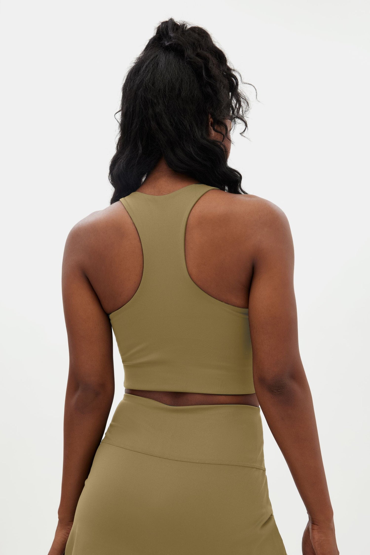 Girlfriend Collective Paloma Classic Sports Bra - Made from recycled plastic bottles Artichoke Underwear
