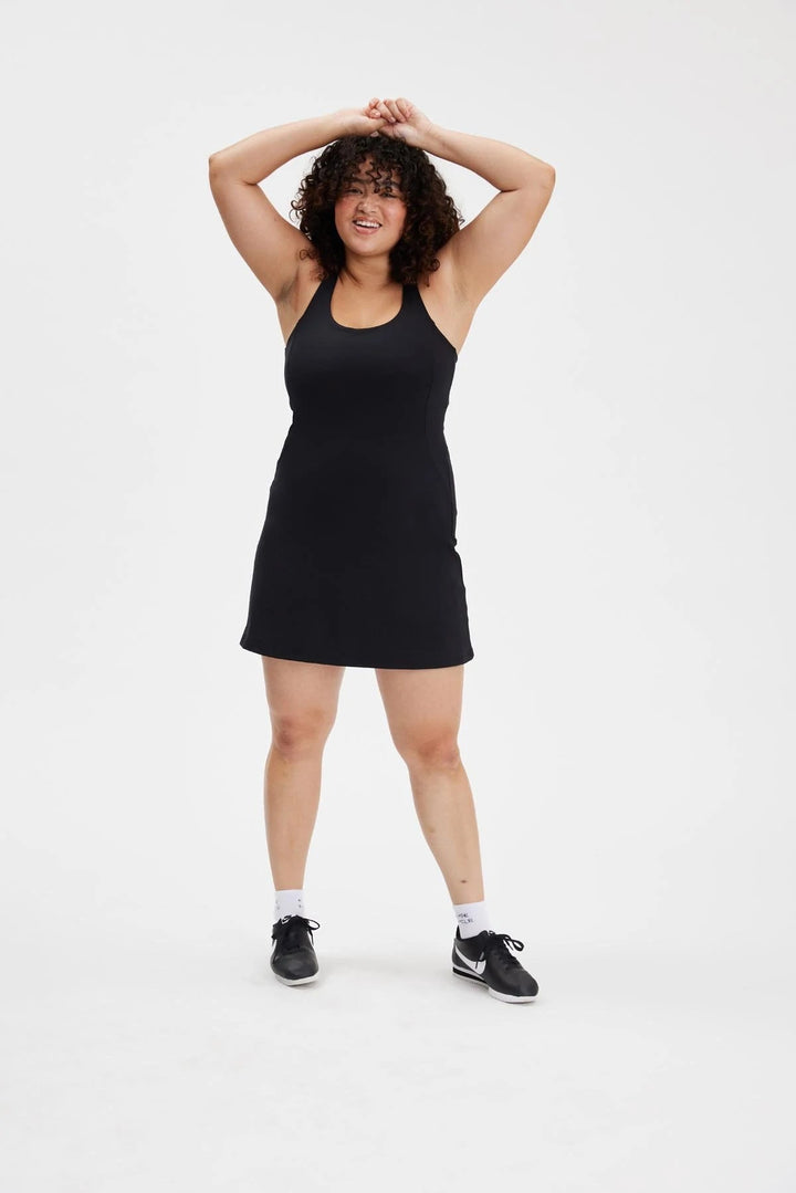 Paloma Dress - Made from Recycled Plastic Bottles Dress Girlfriend Collective Black XS