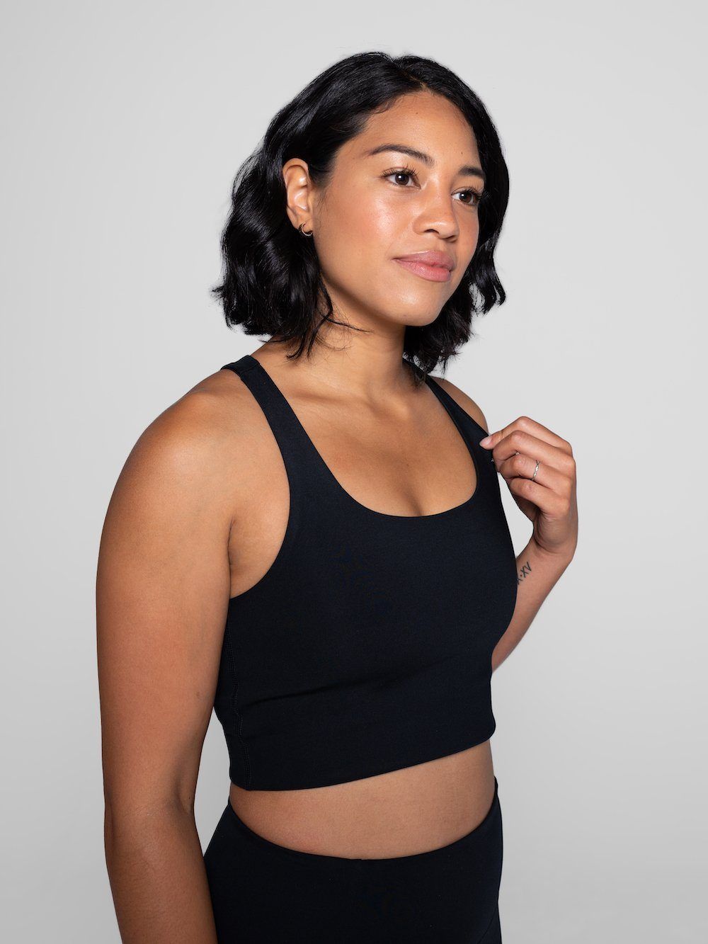 Girlfriend Collective Paloma Classic Sports Bra - Made from recycled plastic bottles Black Underwear