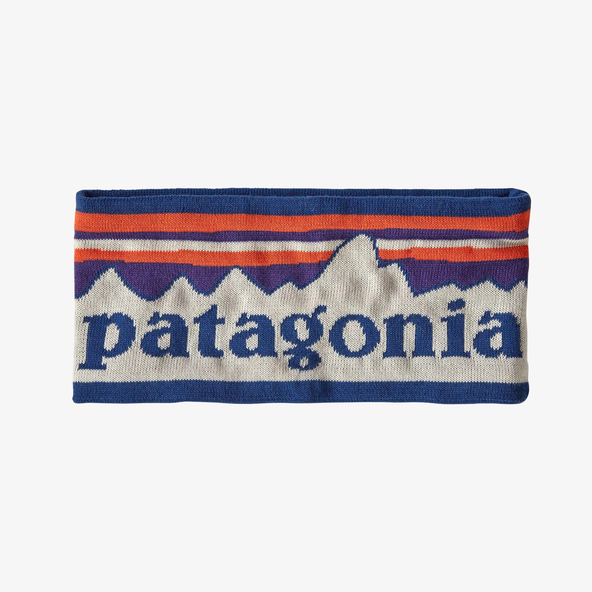 Patagonia Powder Town Headband - Recycled Nylon Fitz Roy Sunrise Knit: Birch White