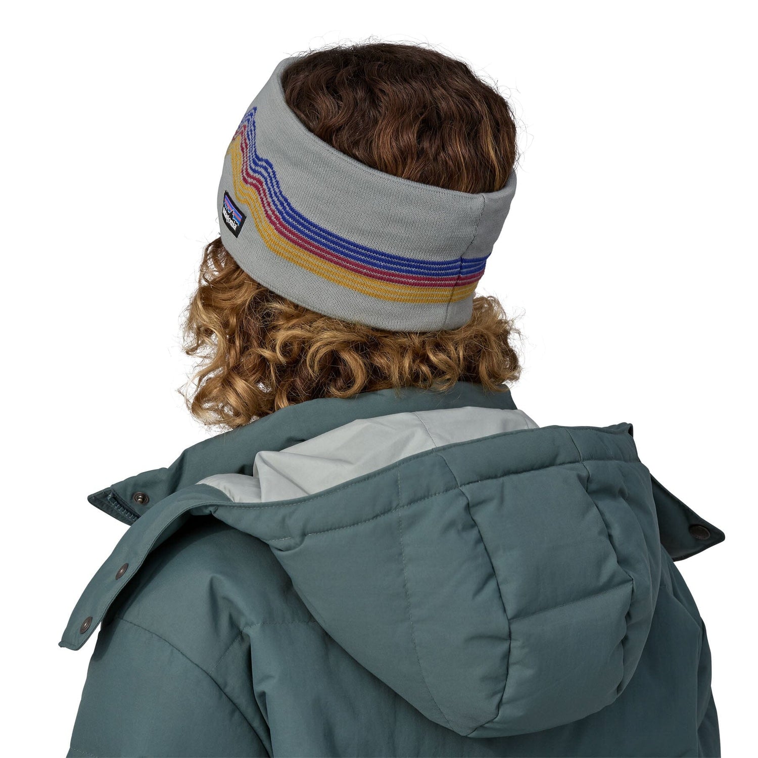 Patagonia Powder Town Headband - Recycled Nylon Ridge Rise: Sleet Green Headwear