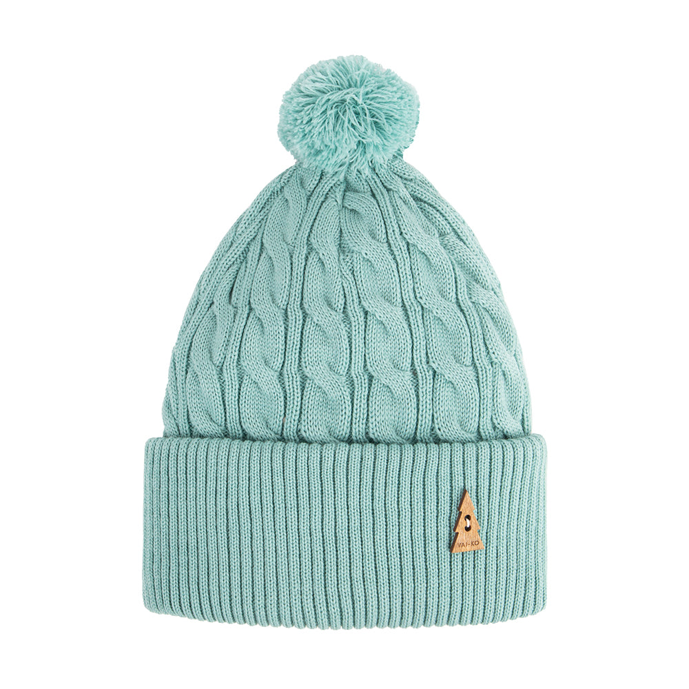 VAI-KØ Puuteri Beanie - 100% Organic Merino Wool Aloe Green Headwear