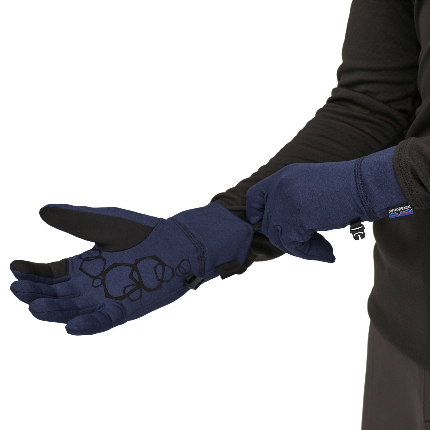 Patagonia R1 Daily Gloves - Recycled Polyester Black Gloves