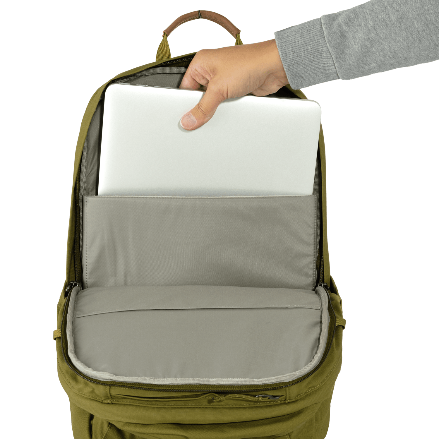 Fjällräven Räven 28l backpack - Recycled Polyester & Organic Cotton Khaki Dust Bags
