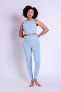 Girlfriend Collective RIB High-Rise Leggings - Made from recycled bottles Bluebell Pants