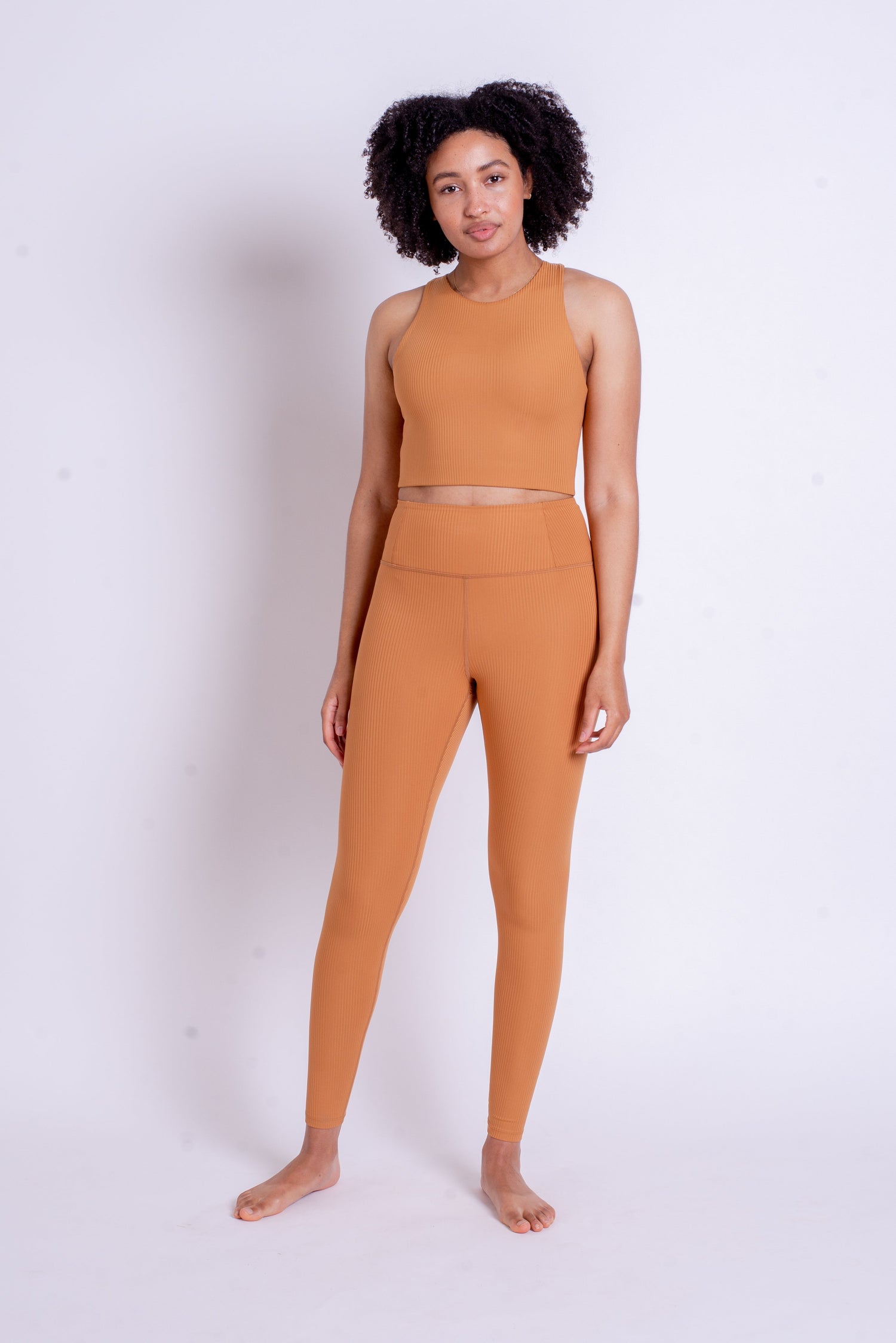 Girlfriend Collective RIB High-Rise Leggings - Made from recycled