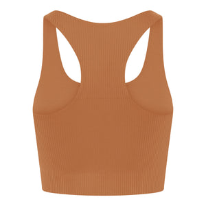 Girlfriend Collective RIB Paloma Bra - Made from Recycled Plastic Bottles Toffee