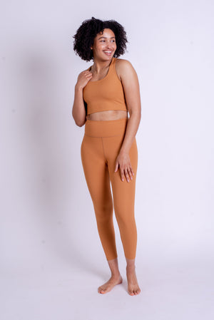 Girlfriend Collective RIB Paloma Bra - Made from Recycled Plastic Bottles Toffee