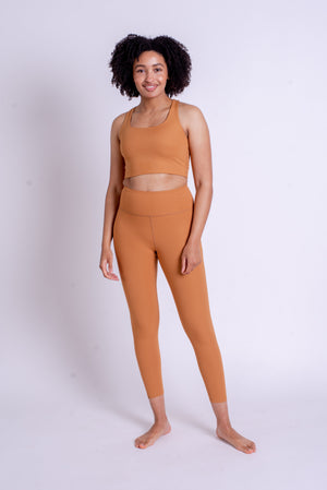 Girlfriend Collective RIB Paloma Bra - Made from Recycled Plastic Bottles Toffee