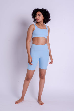 Girlfriend Collective RIB Tommy Bra - Made from Recycled Plastic Bottles Bluebell 3XL