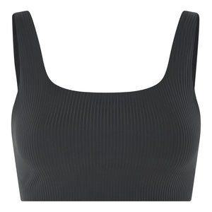 Girlfriend Collective RIB Tommy Bra - Made from Recycled Plastic Bottles Black