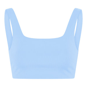 Girlfriend Collective RIB Tommy Bra - Made from Recycled Plastic Bottles Bluebell 3XL