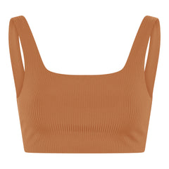 Girlfriend Collective RIB Tommy Bra - Made from Recycled Plastic Bottles Toffee 3XL Underwear