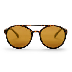 CHPO Rickard Sunglasses - Recycled Plastic Turtle Brown Gold Sunglasses