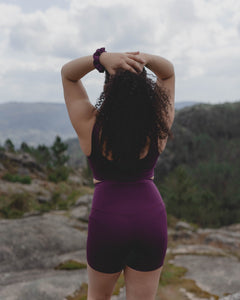 Girlfriend Collective Run Shorts High-Rise - Made from Recycled Plastic Bottles Plum XS Pants