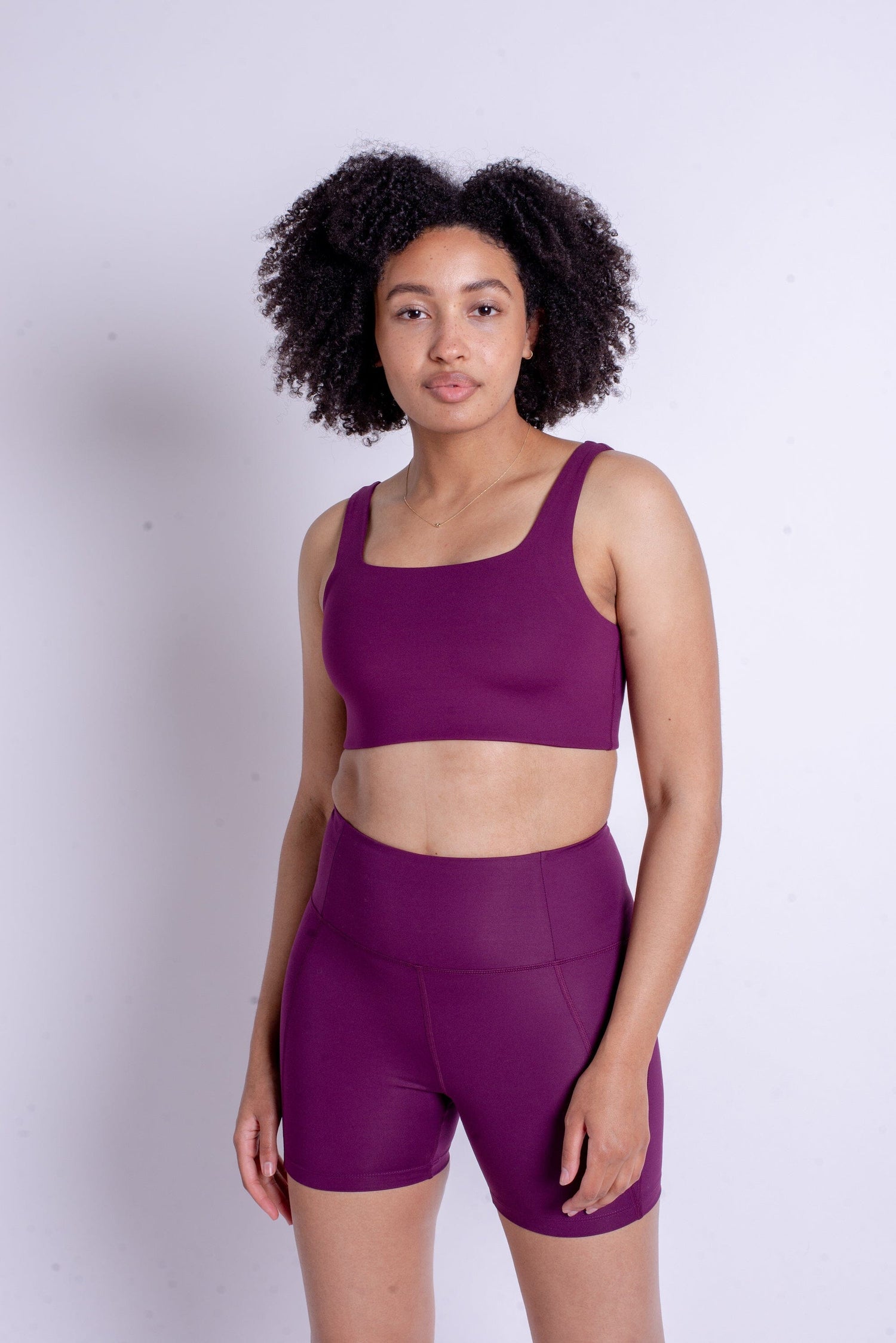 Girlfriend Collective Run Shorts High-Rise - Made from Recycled Plastic Bottles Plum Pants