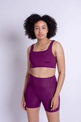 Girlfriend Collective Run Shorts High-Rise - Made from Recycled Plastic Bottles Plum XS Pants