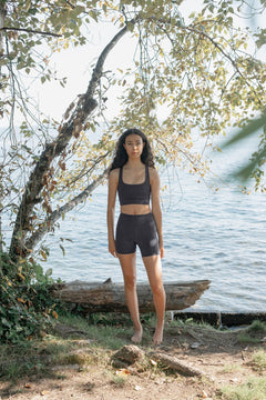 Girlfriend Collective Run Shorts High-Rise - Made from Recycled Plastic Bottles Moon Pants