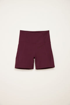 Girlfriend Collective Run Shorts High-Rise - Made from Recycled Plastic Bottles Plum Pants