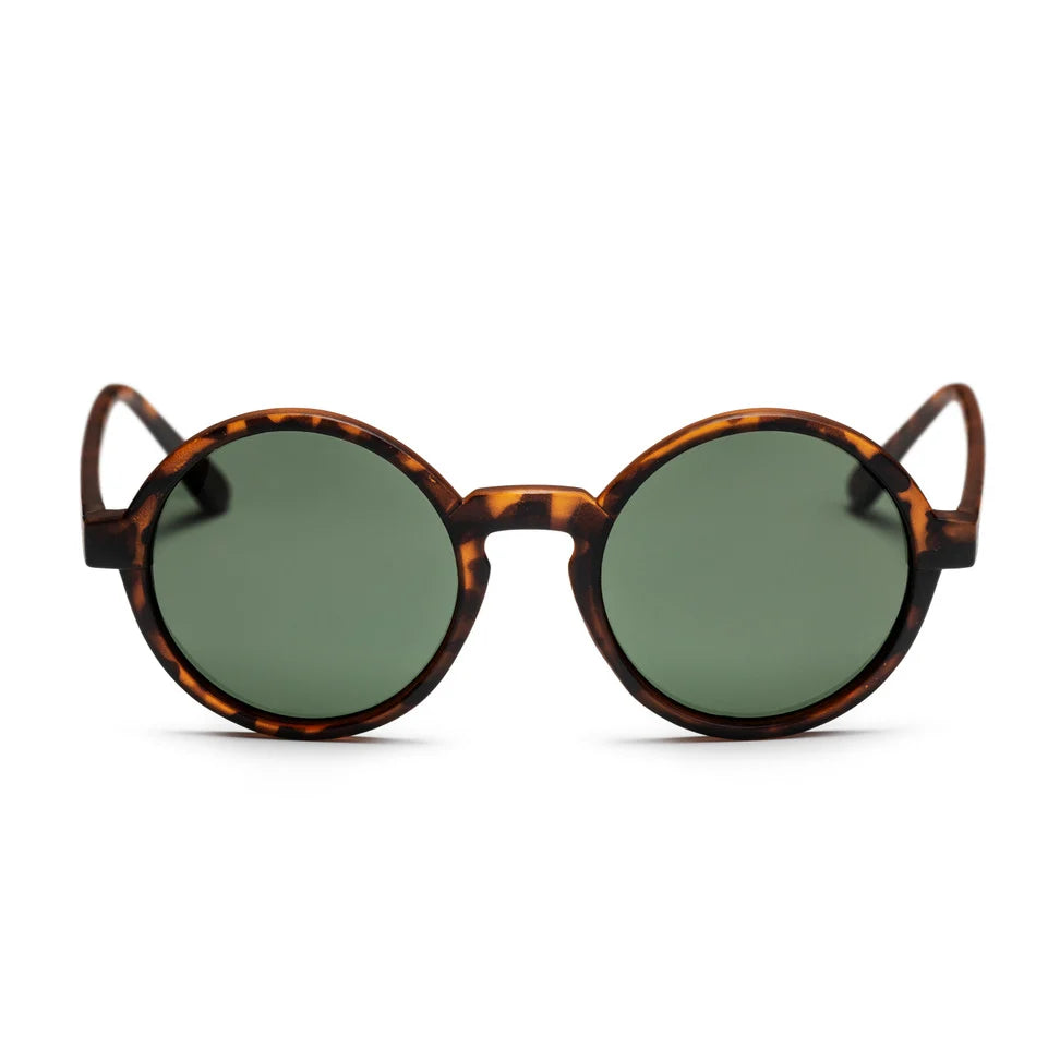 CHPO Sam Sunglasses - Recycled Plastic Turtle Brown / Green Sunglasses