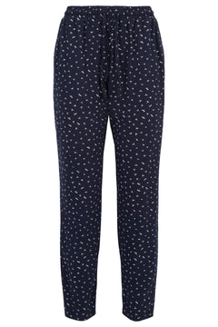 People Tree Sasha Seed Print Trousers - Organic certified cotton Navy Pants