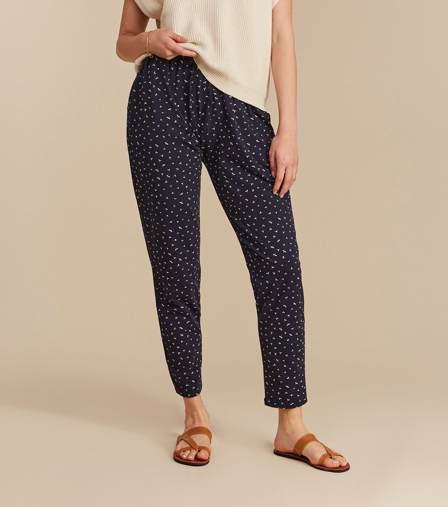 People Tree - Sasha Seed Print Trousers - Organic certified cotton - Weekendbee - sustainable sportswear