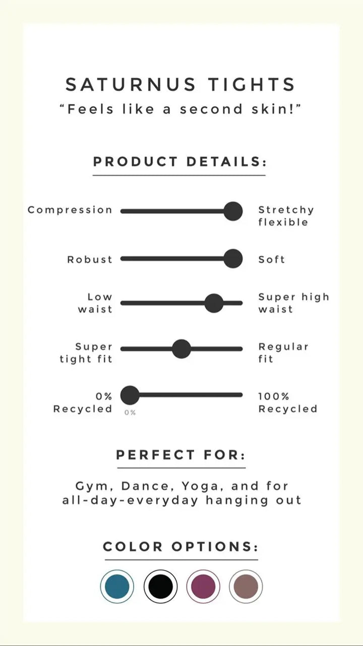 Saturnus Tights - Oeko-tex 100 Standard Certified Polyamide Pants Népra