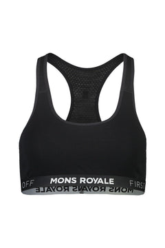 Mons Royale Sierra Sports Bra - Merino wool Black Underwear