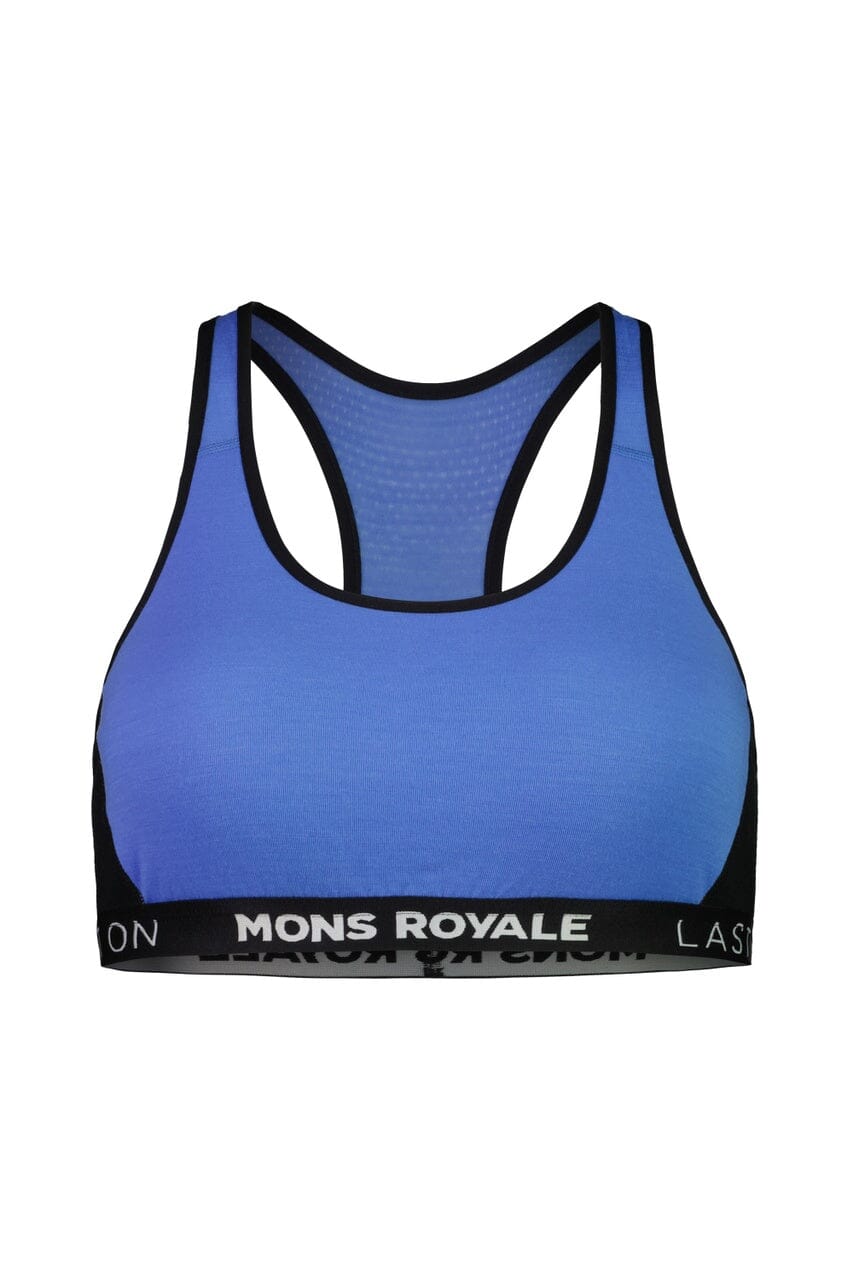Mons Royale Sierra Sports Bra - Merino wool Cornflower Underwear