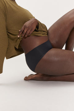 Girlfriend Collective Sport Brief - Recycled Polyester Raven Underwear