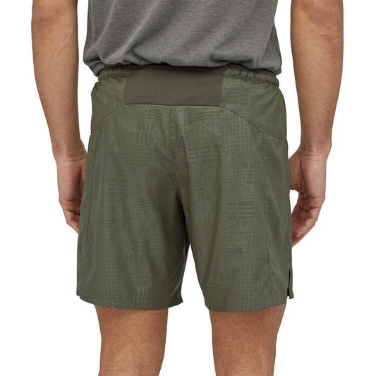 Patagonia M's Strider Running Shorts - 7" - Recycled Polyester Southern Soul Emboss: Industrial Green Pants