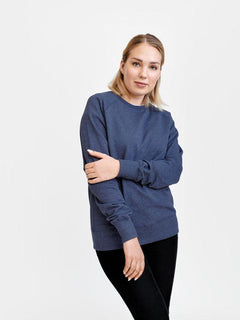 Pure Waste Sweatshirt Raglan Unisex - Recycled Cotton & Recycled Polyester Navy Melange Shirt