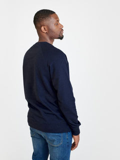 Pure Waste Sweatshirt Raglan Unisex - Recycled Cotton & Recycled Polyester Solid Navy Shirt