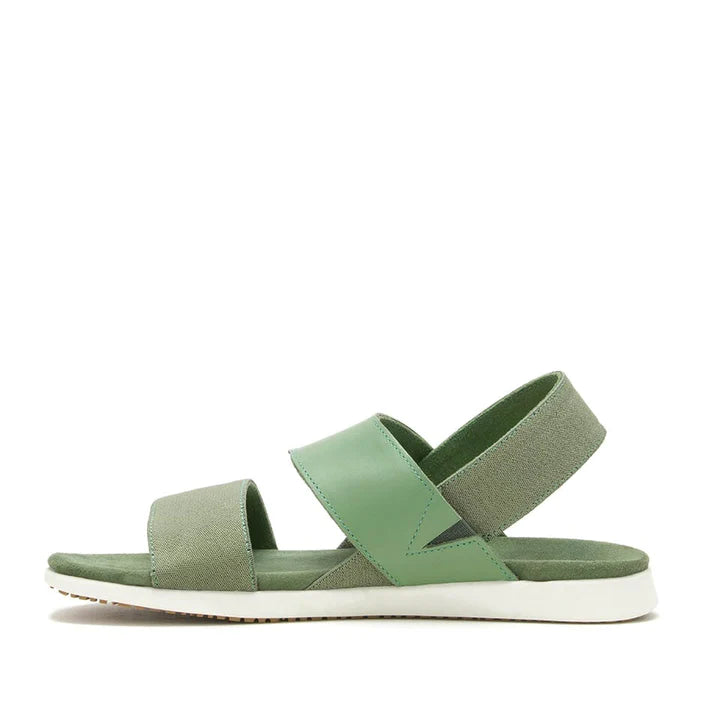 Kamik The Cara Mix Sandal - Leather working group leather Green Shoes