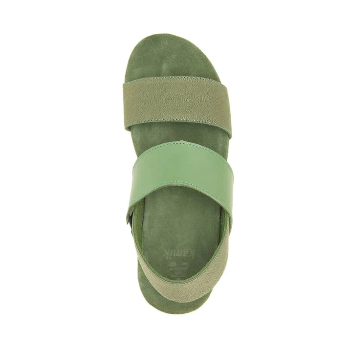 Kamik The Cara Mix Sandal - Leather working group leather Green Shoes