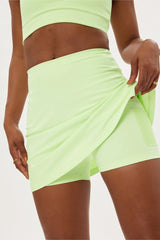 The Skort High-Rise - Made from Recycled Plastic Bottles Skirt Girlfriend Collective Green Tea XS