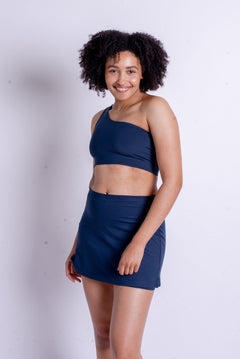 Girlfriend Collective The Skort High-Rise - Made from Recycled Plastic Bottles Midnight Skirt