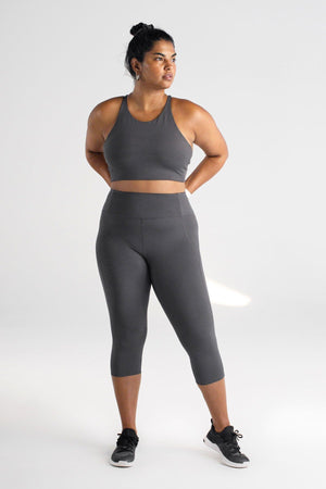 Girlfriend Collective Topanga sports Bra - Made from recycled plastic bottles Moon