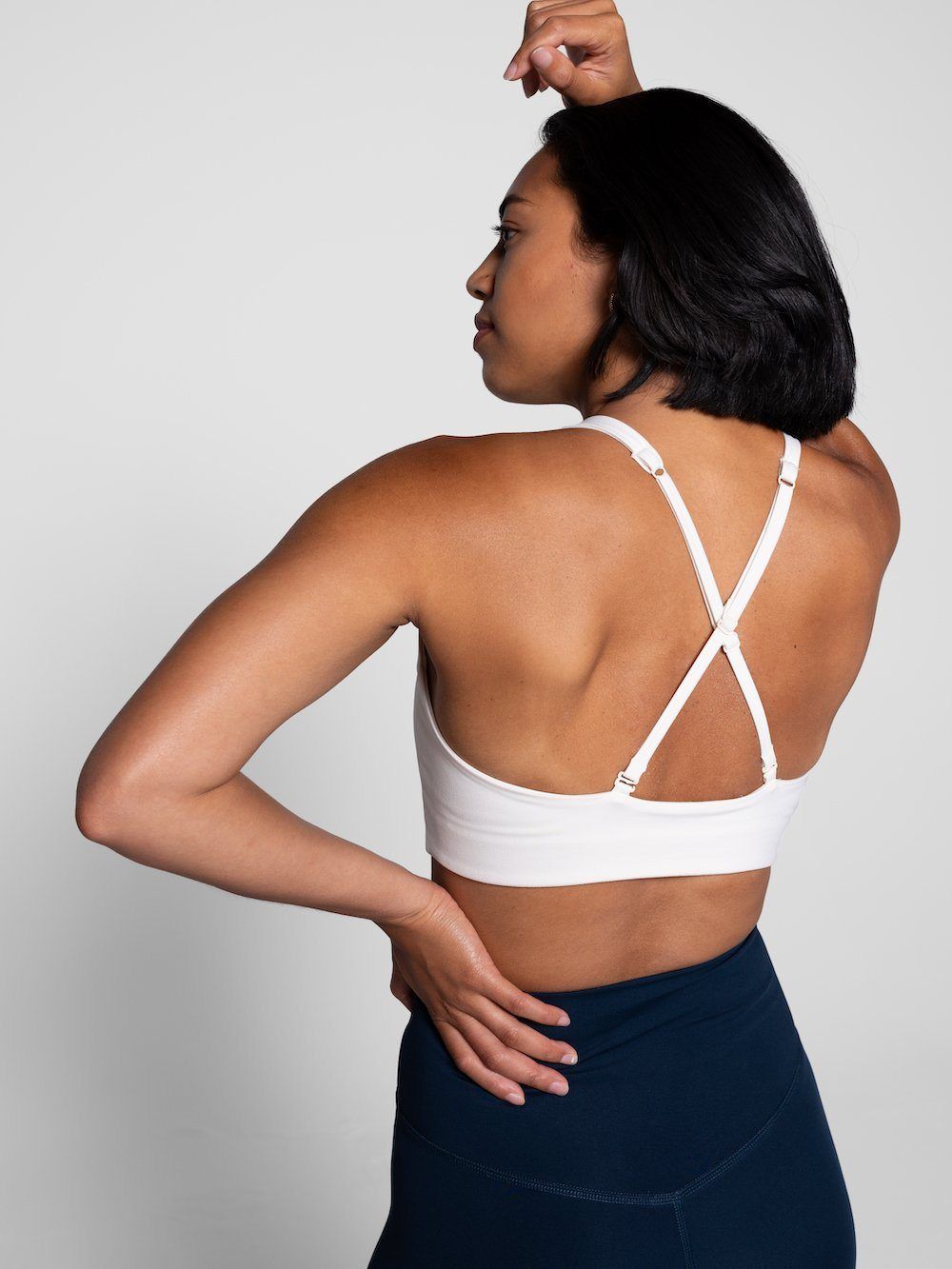 Girlfriend Collective Topanga sports Bra - Made from recycled plastic bottles Ivory Underwear