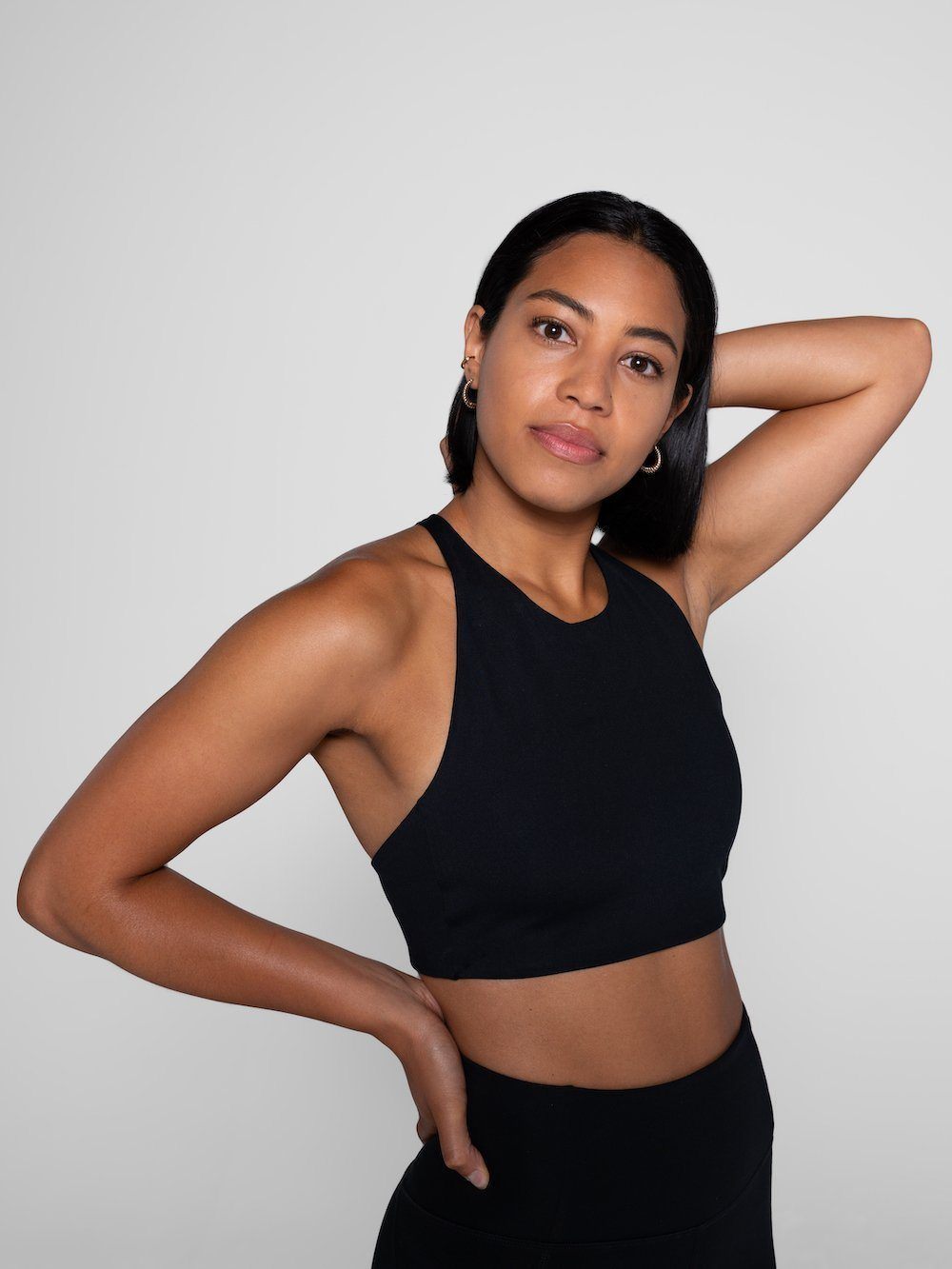 Girlfriend Collective Topanga sports Bra - Made from recycled plastic bottles Black Underwear