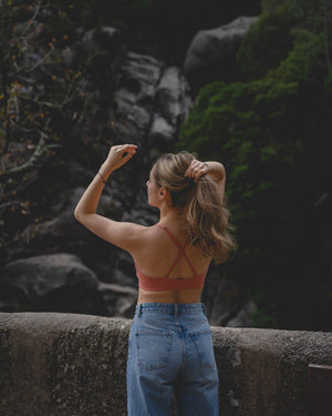 Girlfriend Collective Topanga sports Bra - Made from recycled plastic bottles Primrose