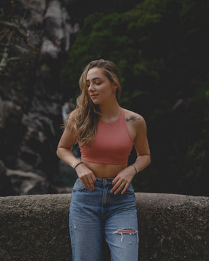 Girlfriend Collective Topanga sports Bra - Made from recycled plastic bottles Primrose
