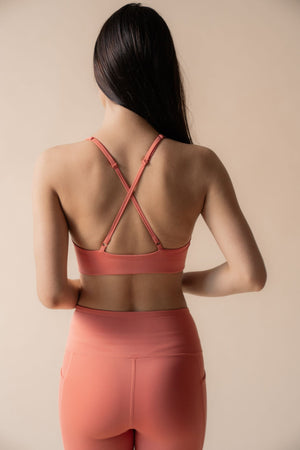 Girlfriend Collective Topanga sports Bra - Made from recycled plastic bottles Primrose