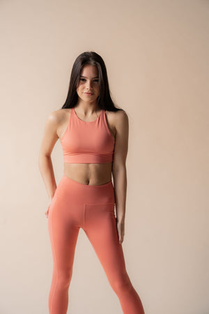 Girlfriend Collective Topanga sports Bra - Made from recycled plastic bottles Primrose